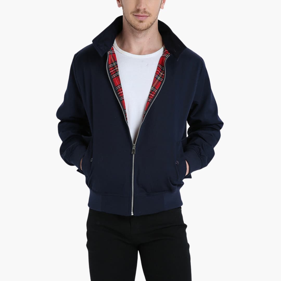 Men's Ribbed Cuff Winter Jacket | Zipper