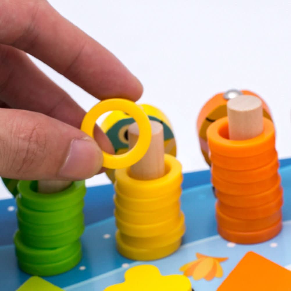 Wooden Educational Learning Board – Interactive Game for Exploring Numbers, Shapes, and Colors