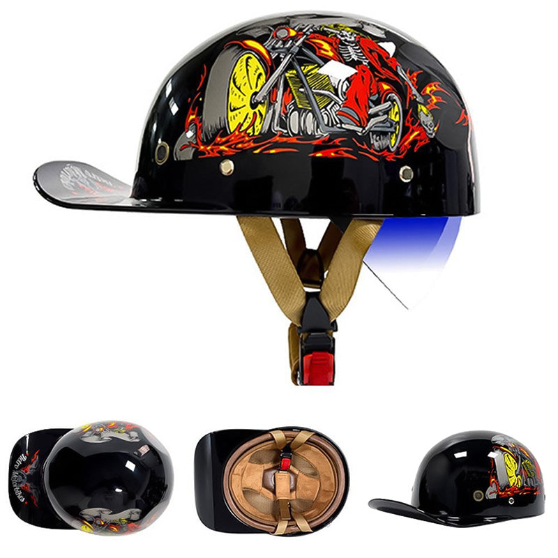 DOT Certified Motorcycle Baseball Helmet