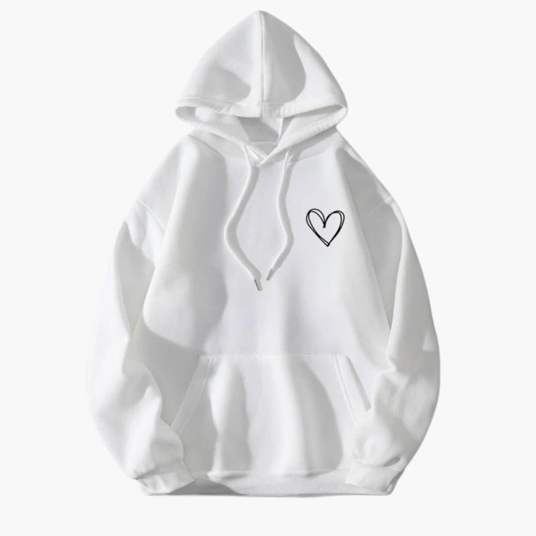 Women's Hooded Hoodie | Heart Print