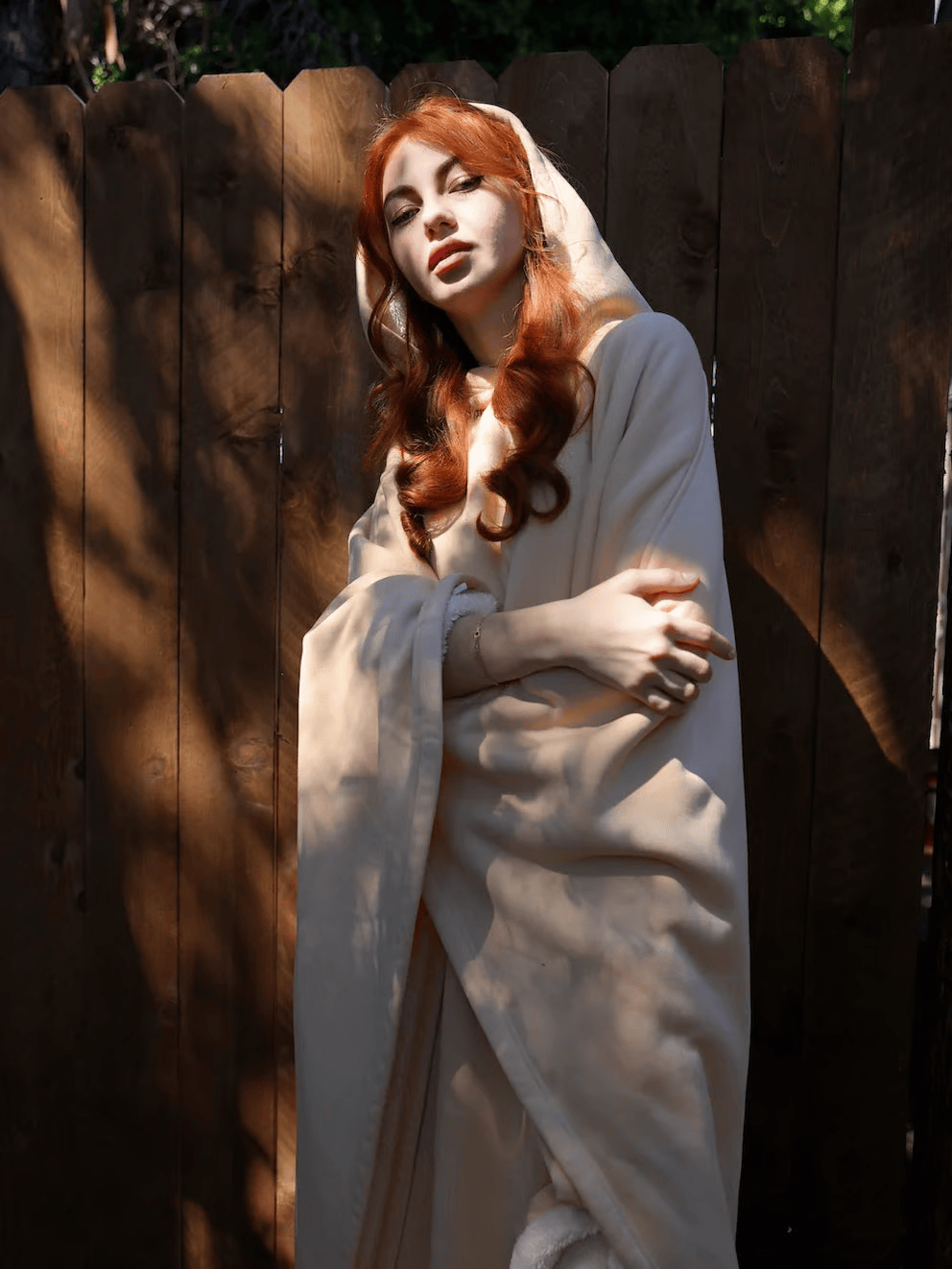 Oversized Soft Fabric Calming Hoodie Blanket