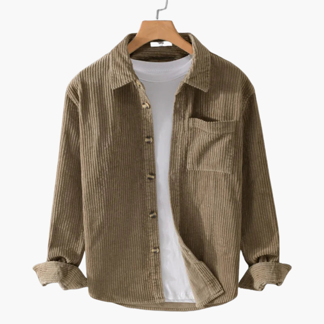 Men's Corduroy Oversized Shirt | Long Sleeve