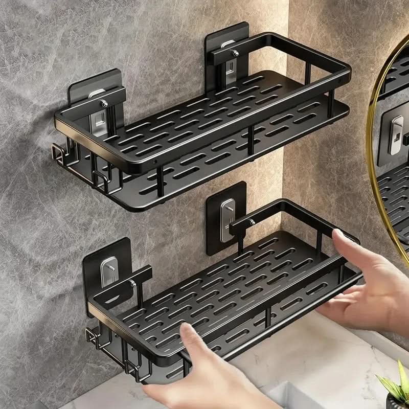 Drill-Free Adhesive Bathroom Shelf – Chic and Functional for Any Bathroom