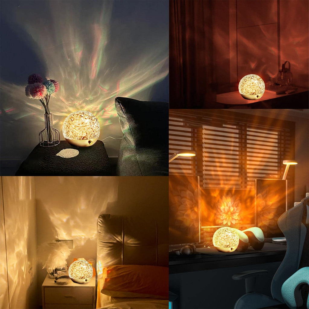 Wave Light Projection Lamp – Calming Ambient Lighting for Table or Bedroom