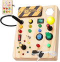 Educational Toddler Pinboard with 27 LED Lights - Interactive Toy for Ages 1-6