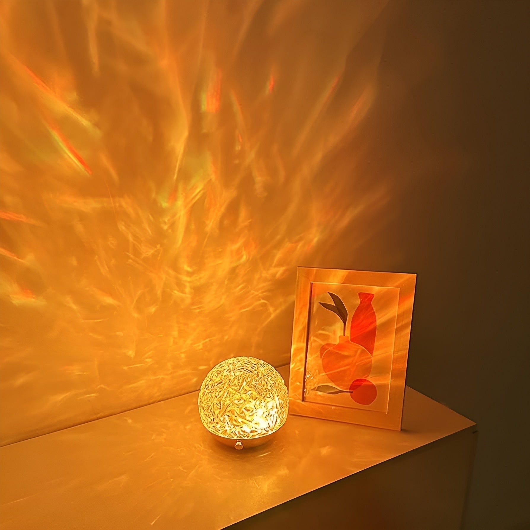 Wave Light Projection Lamp – Calming Ambient Lighting for Table or Bedroom