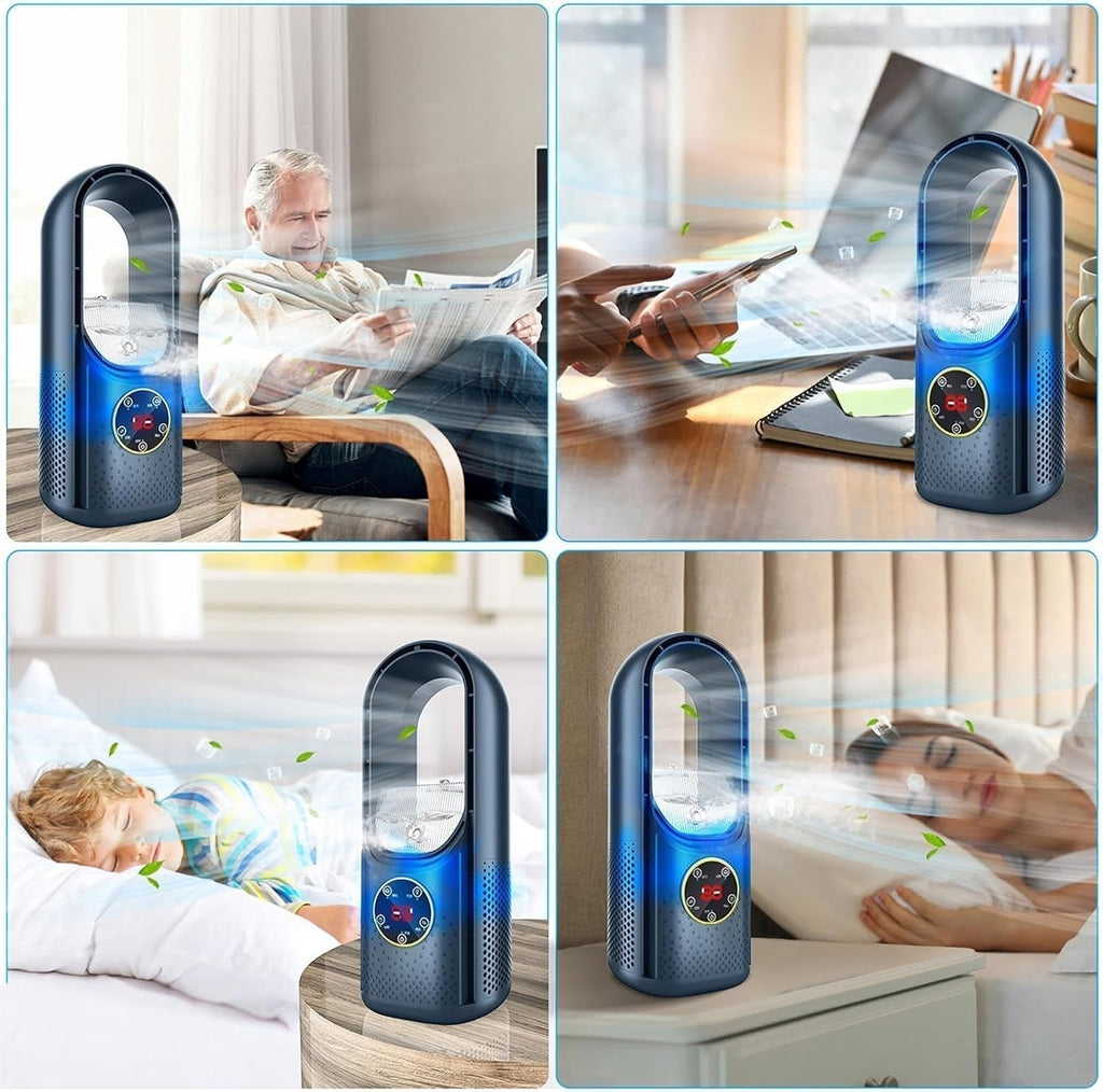 Quiet Bladeless Portable Air Conditioner: Ergonomic Design for Home and Office