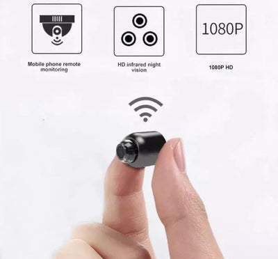 Compact WiFi Security Camera with Night Vision, 1080P Video Quality, and Crystal Clear Audio