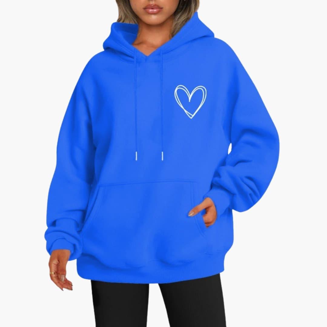 Women's Hooded Hoodie | Heart Print