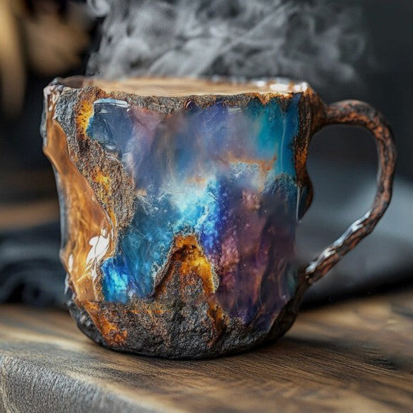 Artisan Mineral Crystal Coffee Mugs | Insulated & Microwave Safe | 350–450 ml