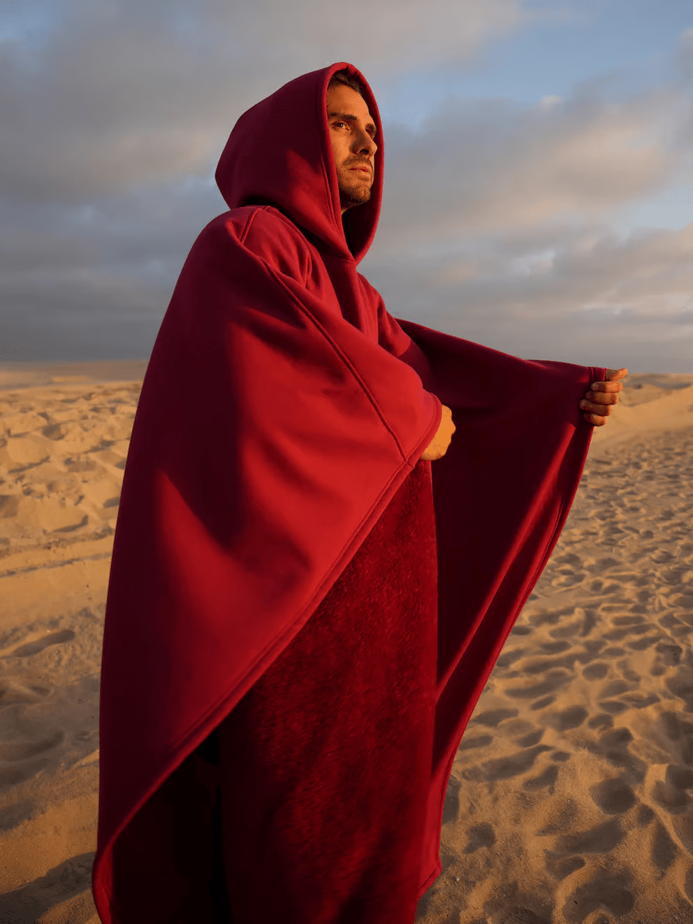 Oversized Soft Fabric Calming Hoodie Blanket