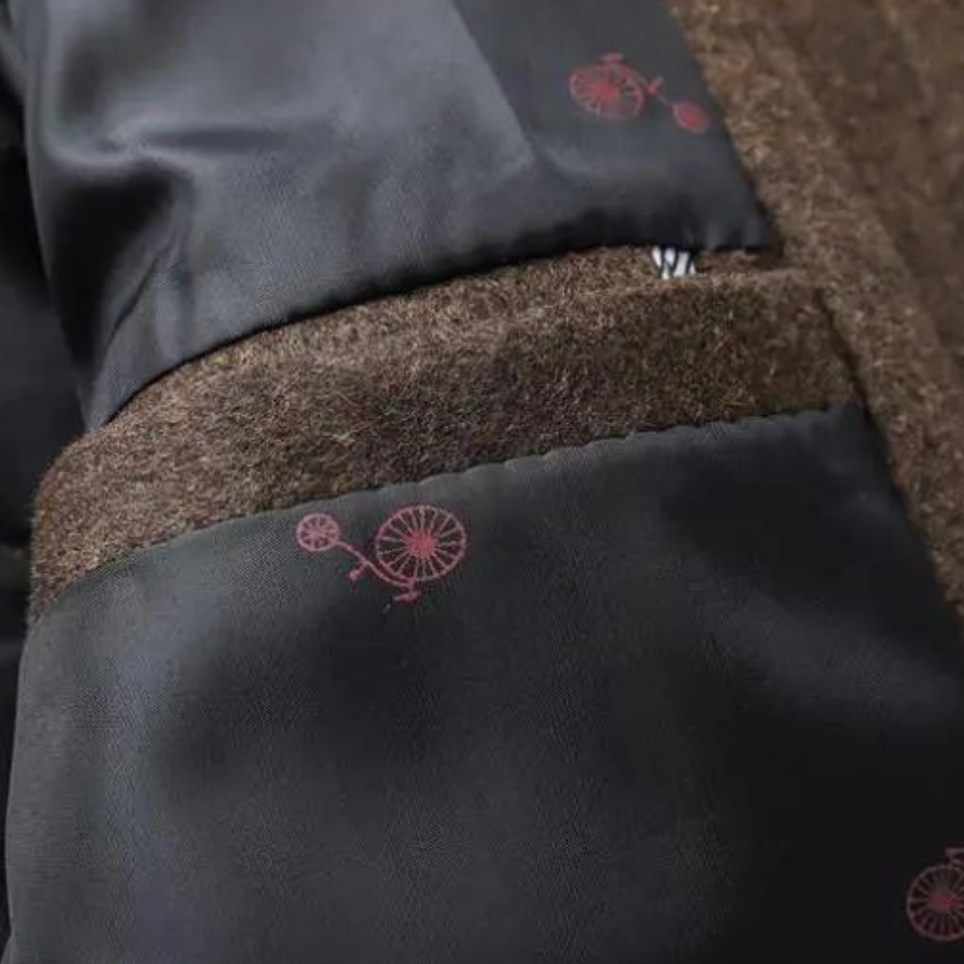 Men's Long Coat | Stand-Up Collar