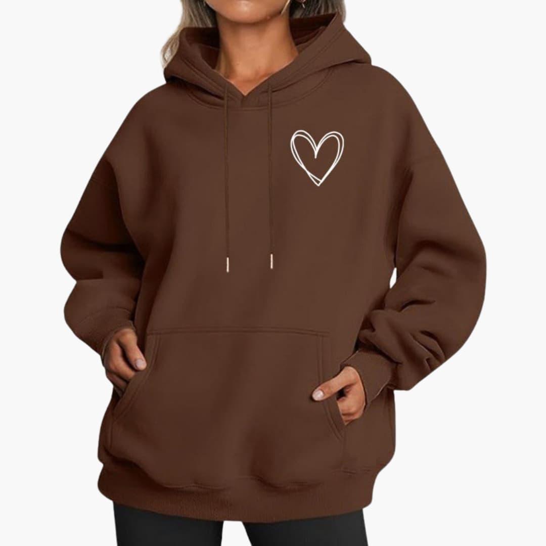 Women's Hooded Hoodie | Heart Print