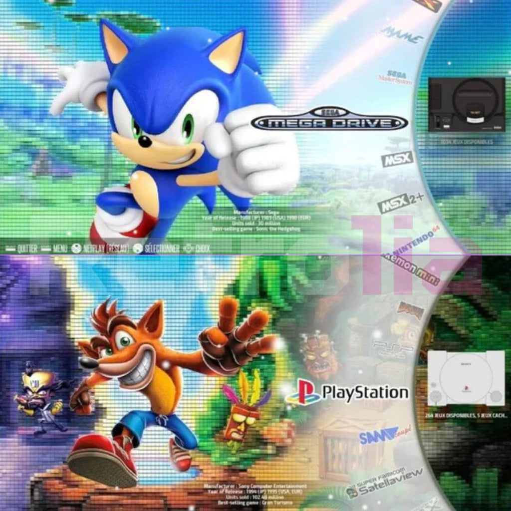 64GB Retro Gaming Console with 2 Controllers - Over 20,000 Classic Games