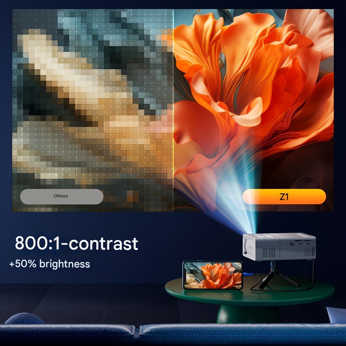 Compact Projector | 3000 Lumens | Portable & Energy Efficient | HDMI & USB Compatible