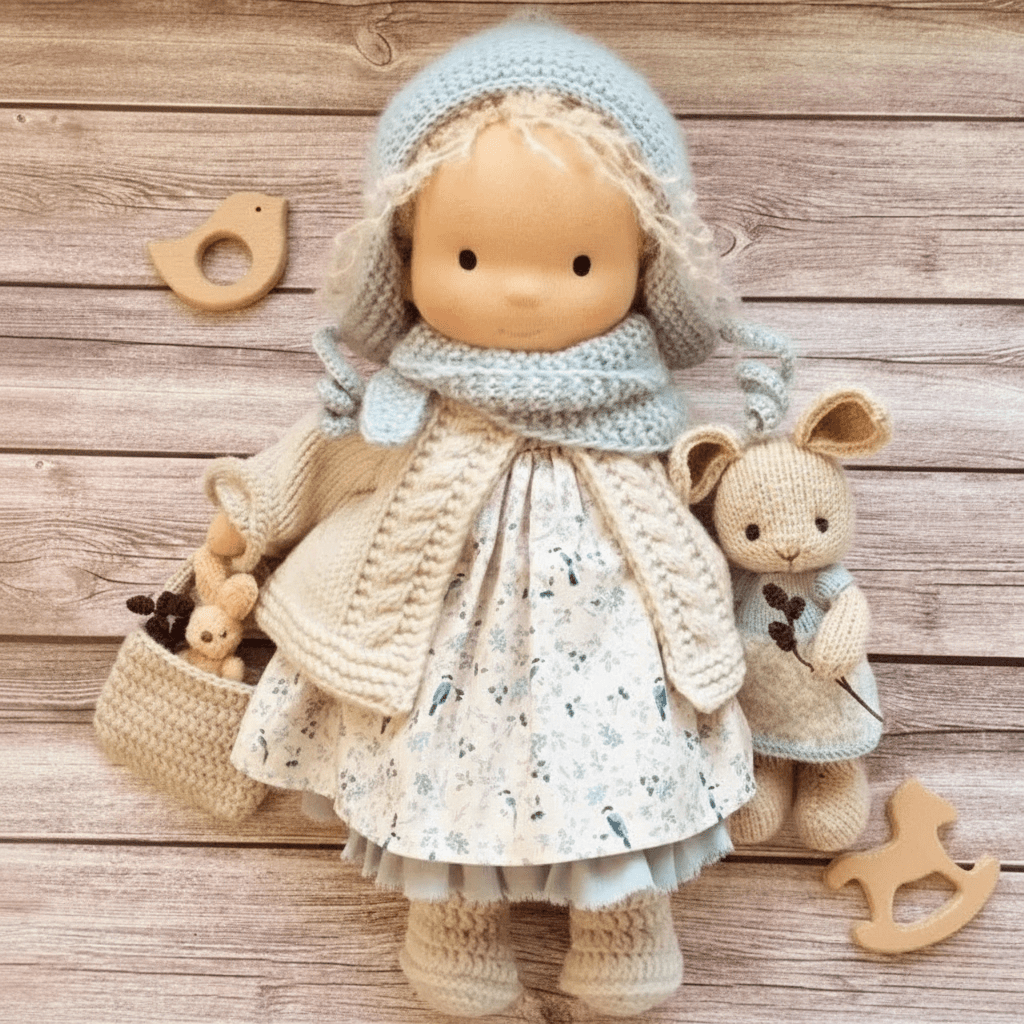 Handcrafted Cotton Doll for Imaginative Play