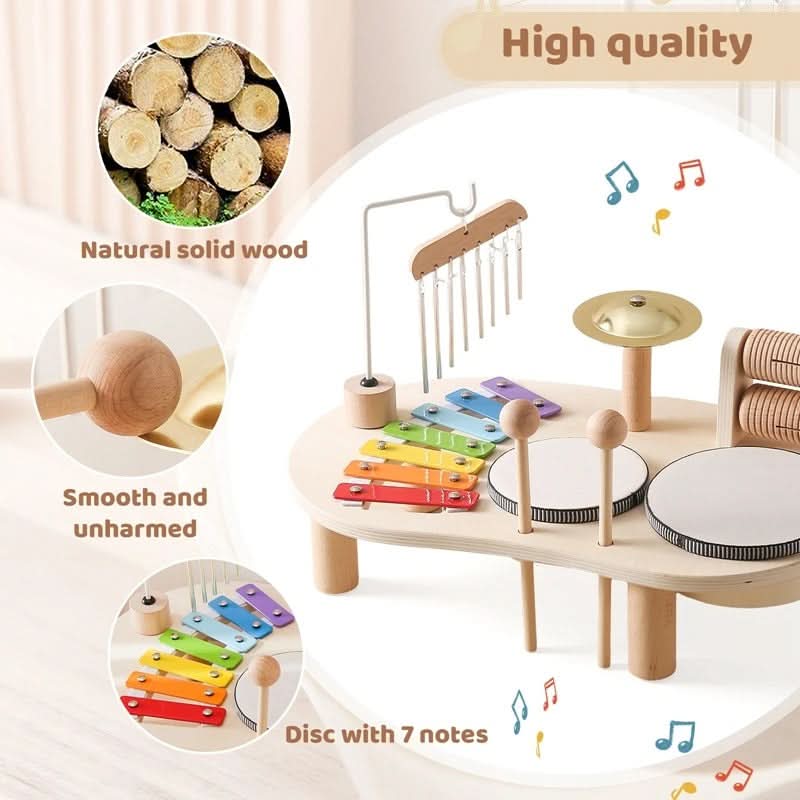 Creative Musical Wooden Toy Set for Babies 12 Months and Older