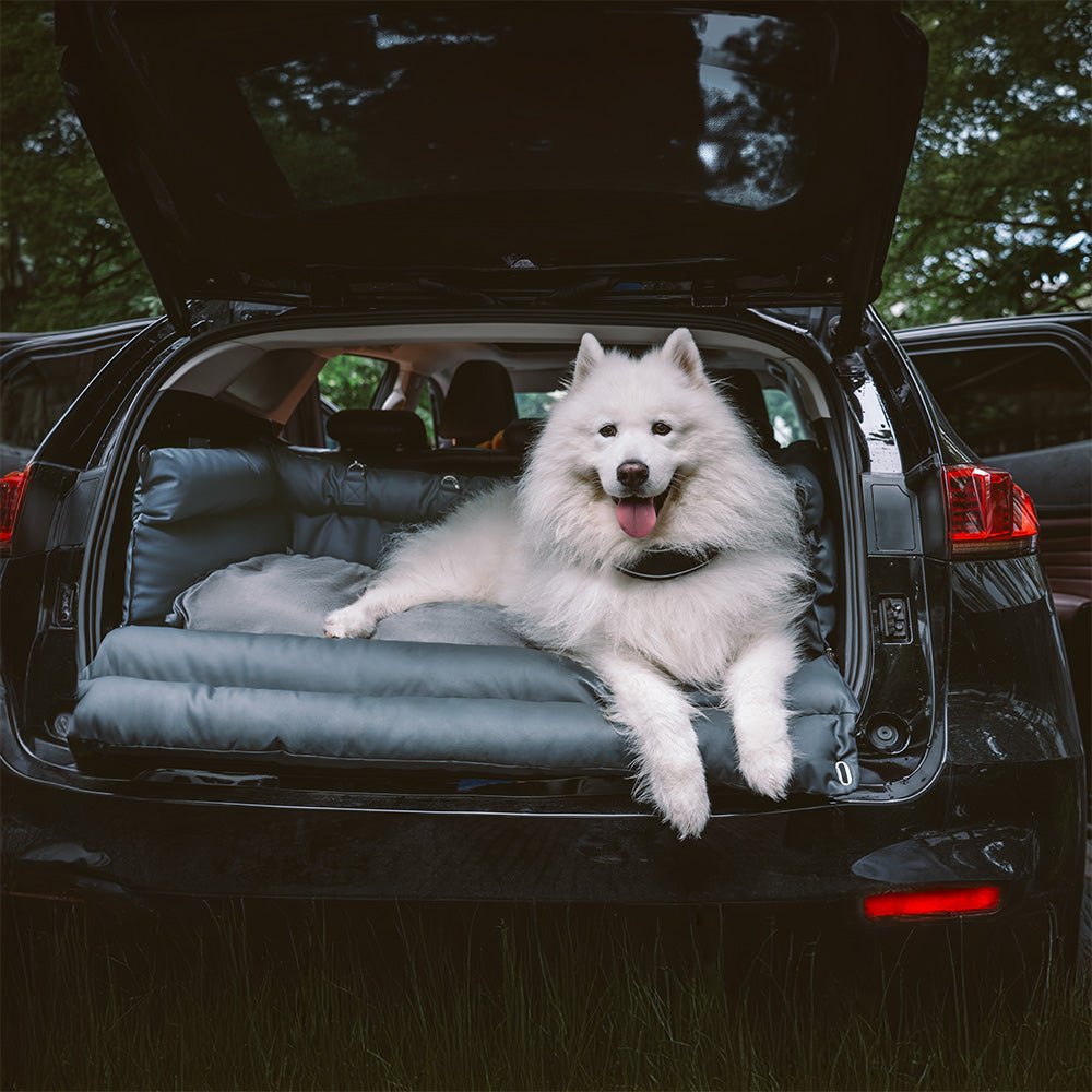 Spacious Faux Leather Dog Car Seat Bed with Elegant Design and Non-Slip Support