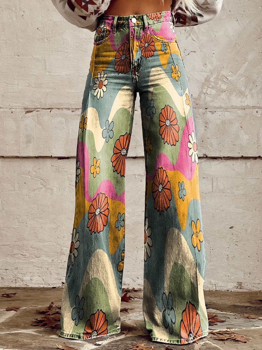Women’s Casual High Waist Baggy Jeans | Wide Leg