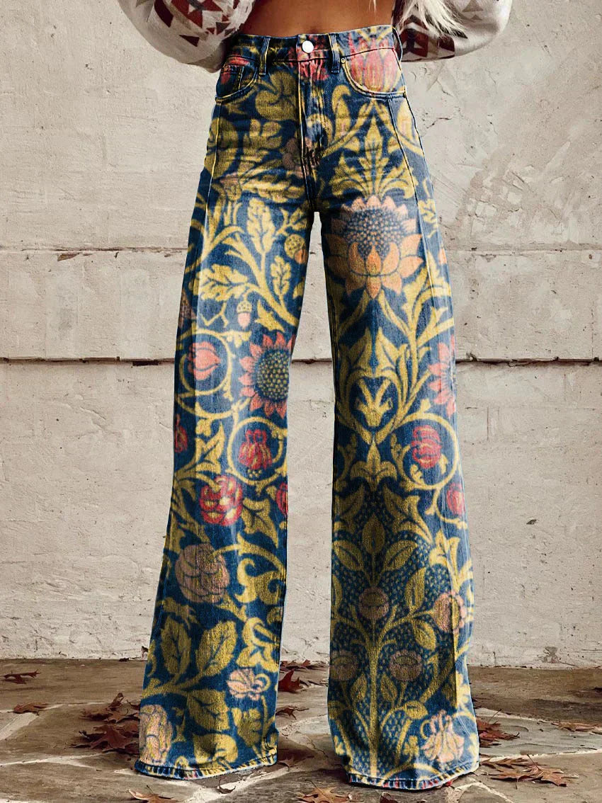 Women’s Casual High Waist Baggy Jeans | Wide Leg