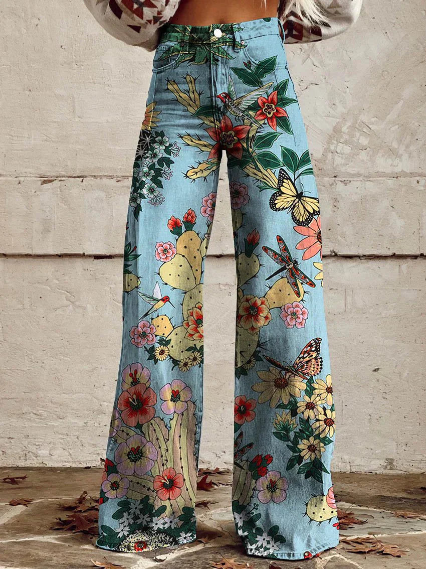 Women’s Casual High Waist Baggy Jeans | Wide Leg
