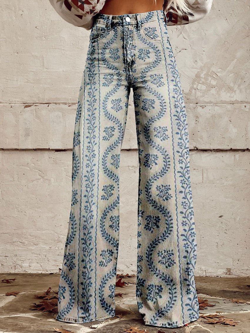 Women’s Casual High Waist Baggy Jeans | Wide Leg