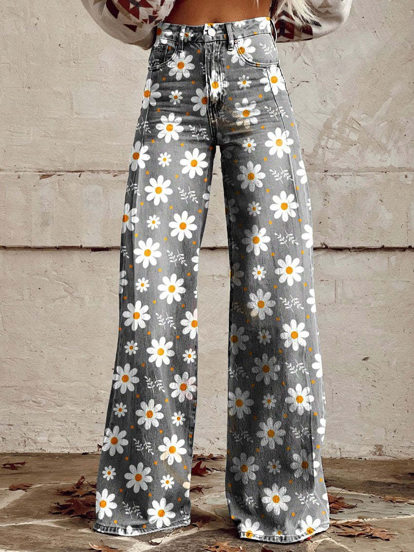 Women’s Casual High Waist Baggy Jeans | Wide Leg
