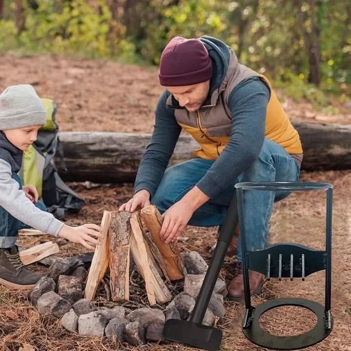 Easy and Secure Wood Splitter for Fireplace and Outdoor Use