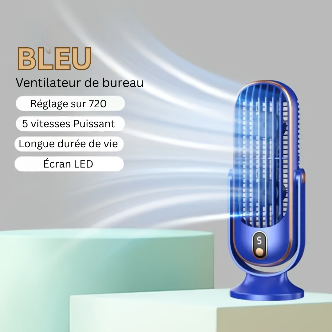 High-Performance Cooling Fan | Dual Motor, 720° Rotation, USB Rechargeable & Ultra Quiet for Maximum Comfort Anywhere