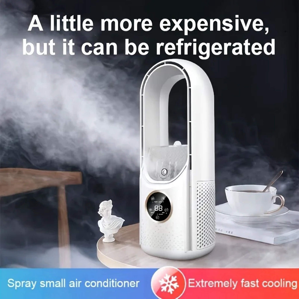 Quiet Bladeless Portable Air Conditioner: Ergonomic Design for Home and Office