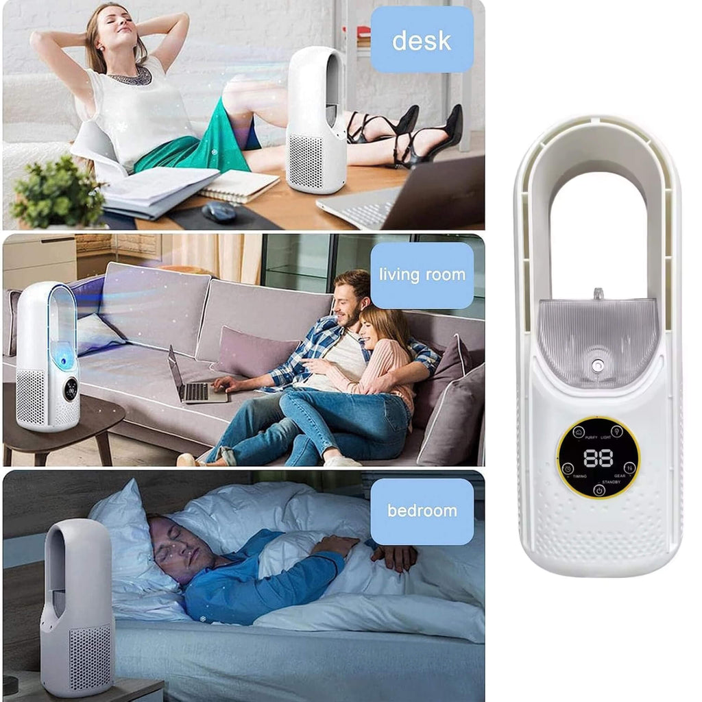 Quiet Bladeless Portable Air Conditioner: Ergonomic Design for Home and Office