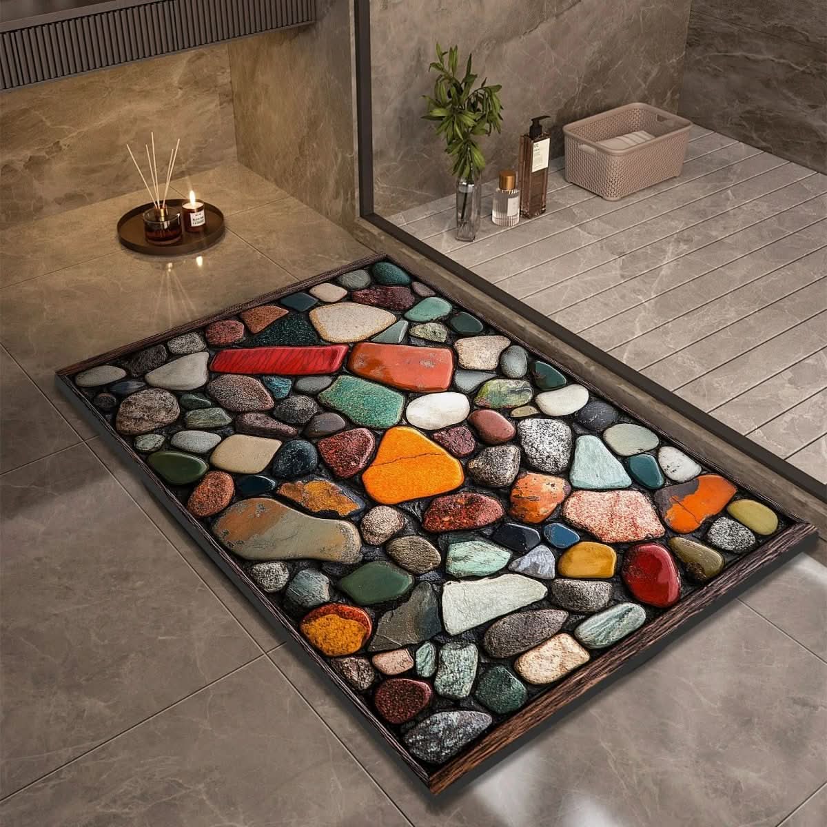 Non-Slip Diatomaceous Earth Bath Mat for Safety and Comfort