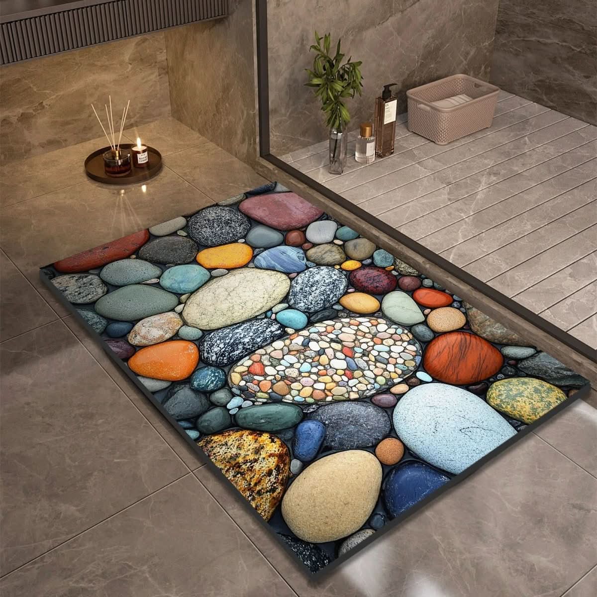 Non-Slip Diatomaceous Earth Bath Mat for Safety and Comfort