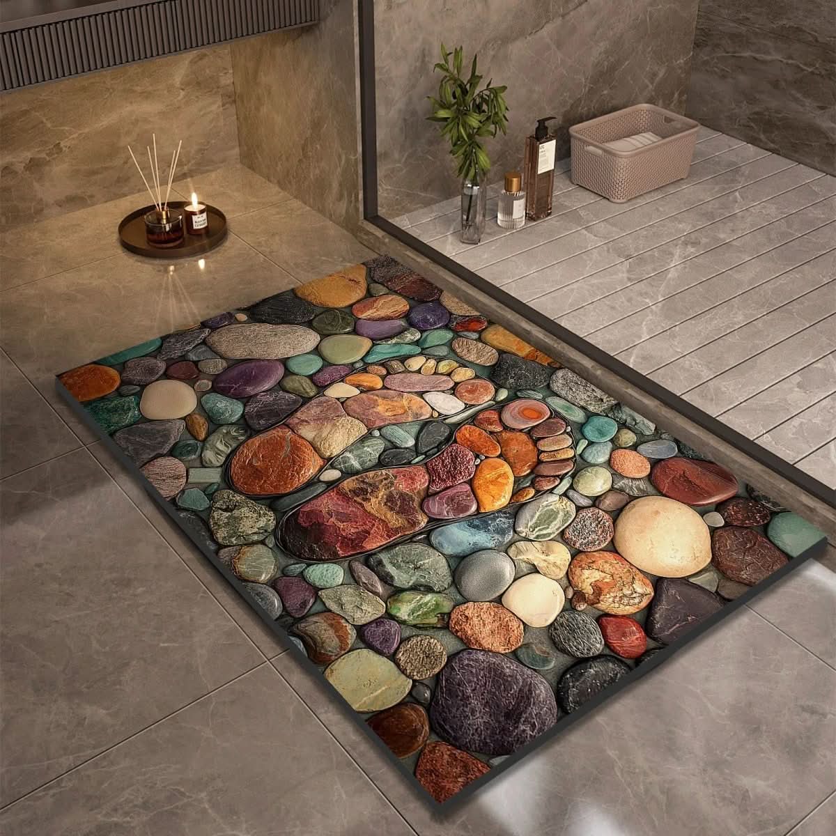 Non-Slip Diatomaceous Earth Bath Mat for Safety and Comfort