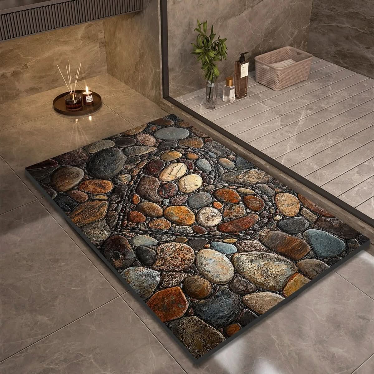 Non-Slip Diatomaceous Earth Bath Mat for Safety and Comfort