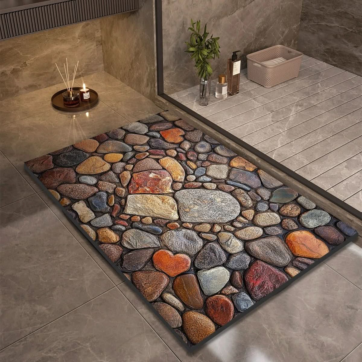 Non-Slip Diatomaceous Earth Bath Mat for Safety and Comfort