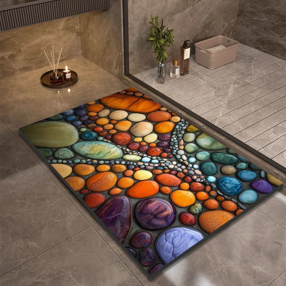 Non-Slip Diatomaceous Earth Bath Mat for Safety and Comfort
