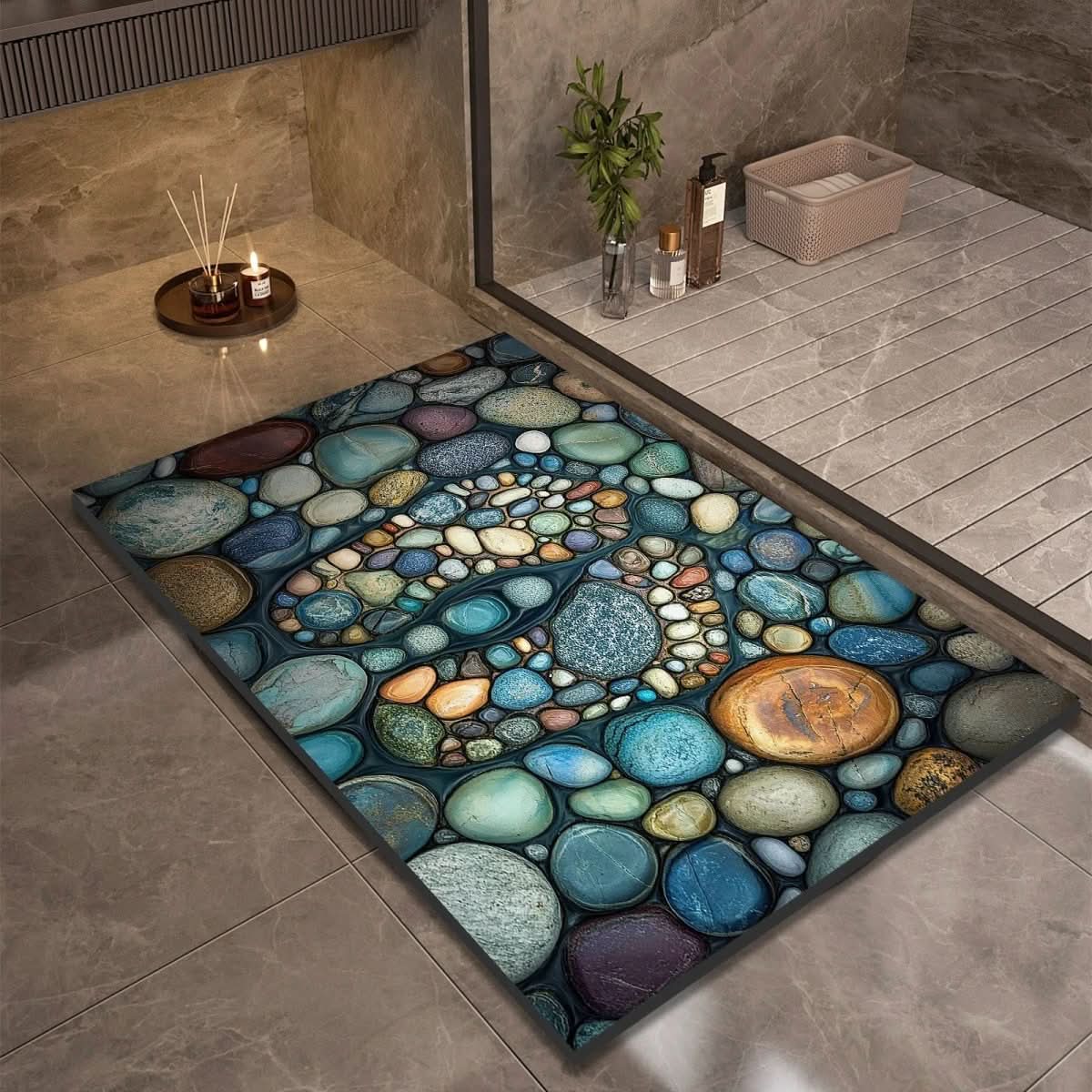 Non-Slip Diatomaceous Earth Bath Mat for Safety and Comfort