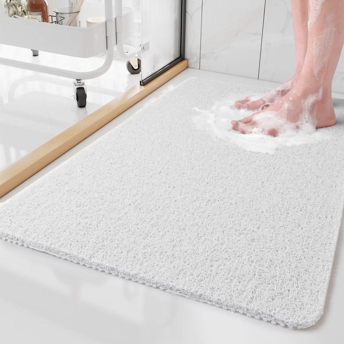 Anti-Slip Shower Mat with Drainage Feature