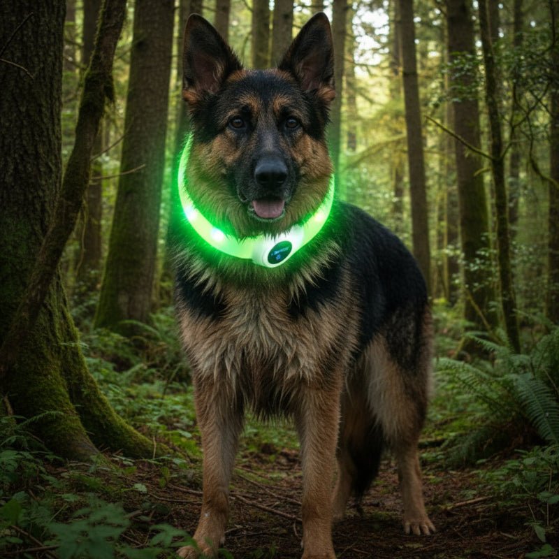 Illuminated Dog Collar for Safe Evening Walks