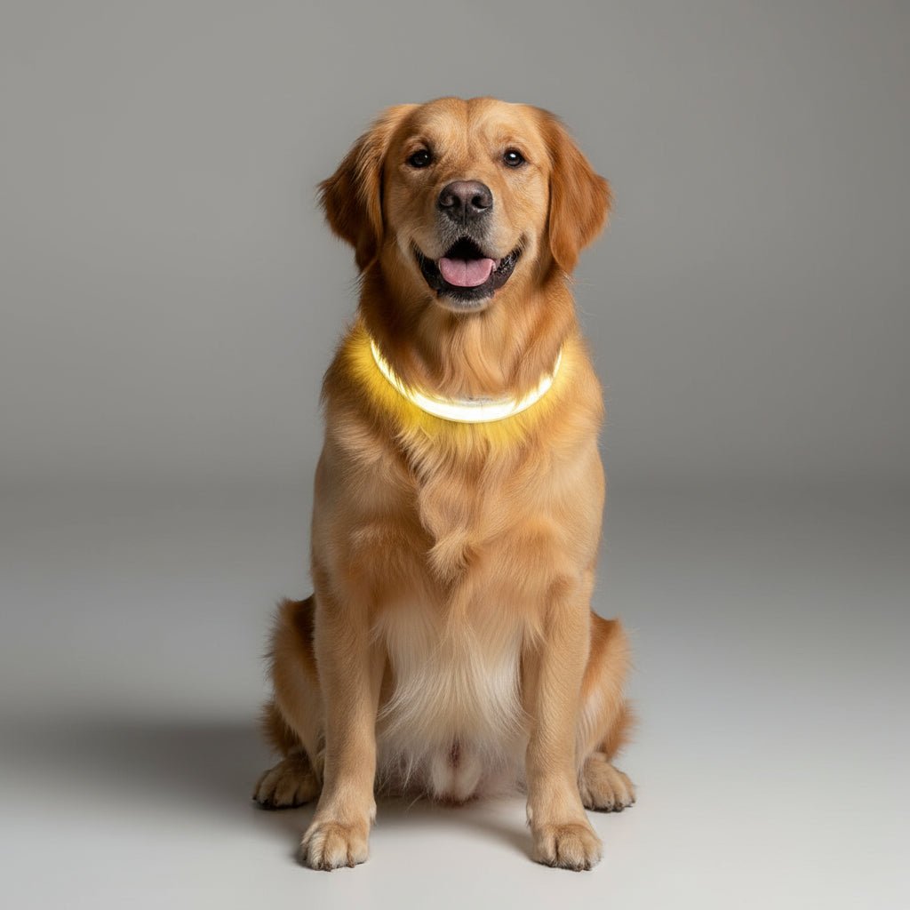 USB Rechargeable LED Dog Leash with Reflective Features