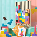 Wooden Tetris Puzzle for Creative Stacking and Logic Development