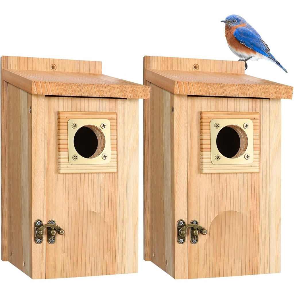 Wooden Nesting House for Blue Jays, Swallows, and Small Birds