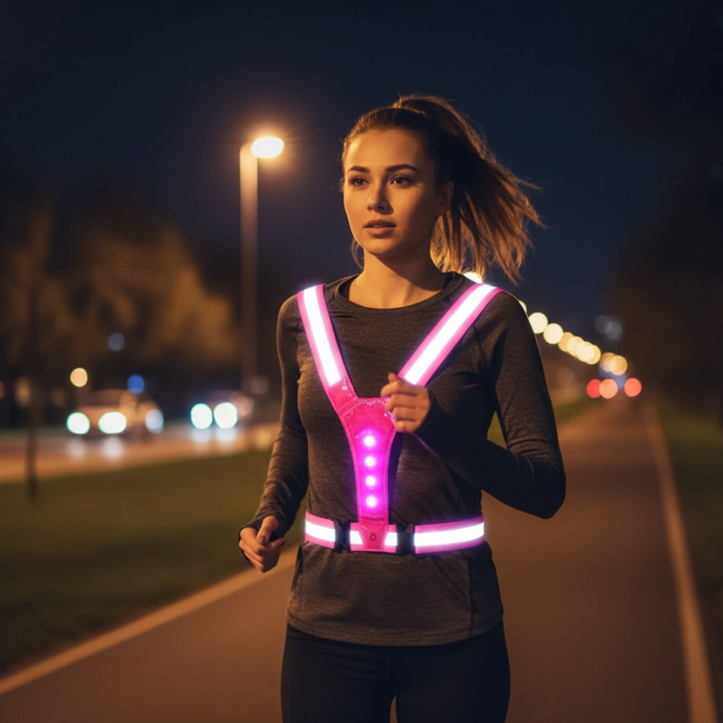 Adjustable LED Safety Vest – 3 Modes for Night Training