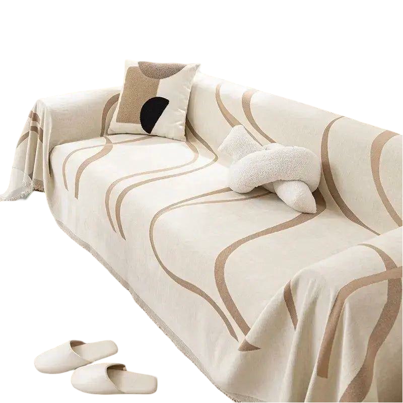 Soft and Luxurious Reversible Chenille and Cotton Sofa Cover