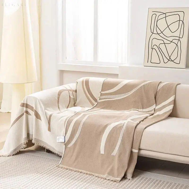 Soft and Luxurious Reversible Chenille and Cotton Sofa Cover