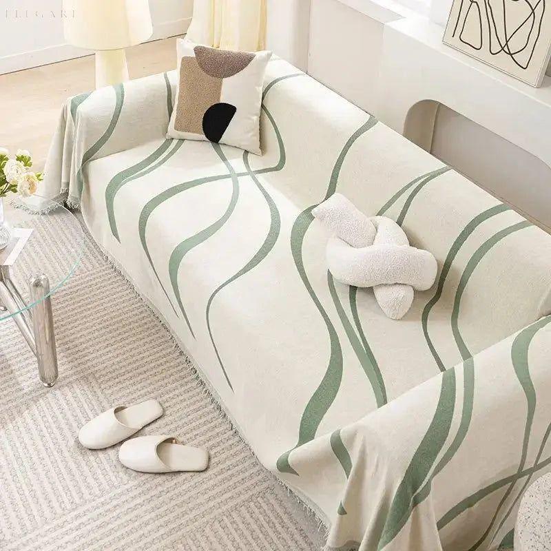 Soft and Luxurious Reversible Chenille and Cotton Sofa Cover