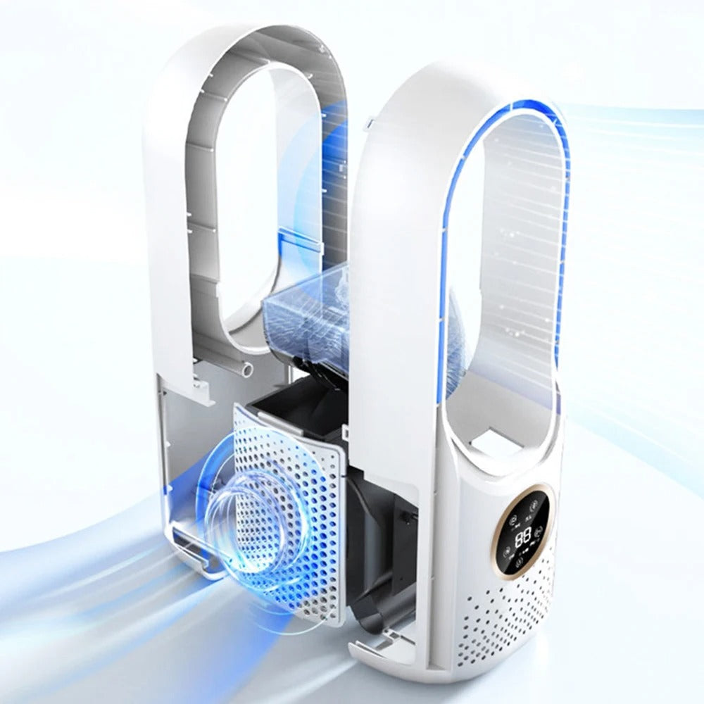 Quiet Bladeless Portable Air Conditioner: Ergonomic Design for Home and Office