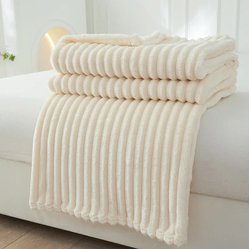 Striped Wide Flannel Fleece Blanket