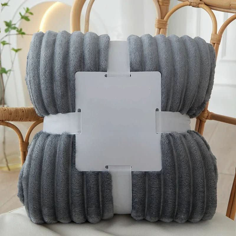 Striped Wide Flannel Fleece Blanket
